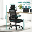 Mimoglad Office Chair, Comfy Desk Chair - High Back Ergonomic Computer Chair with Adjustable Lumbar Support & Headrest, Flip-up Armrests for Guitar Playing (Black(Black Frame)) 🍁 All In One Marketplace Canada