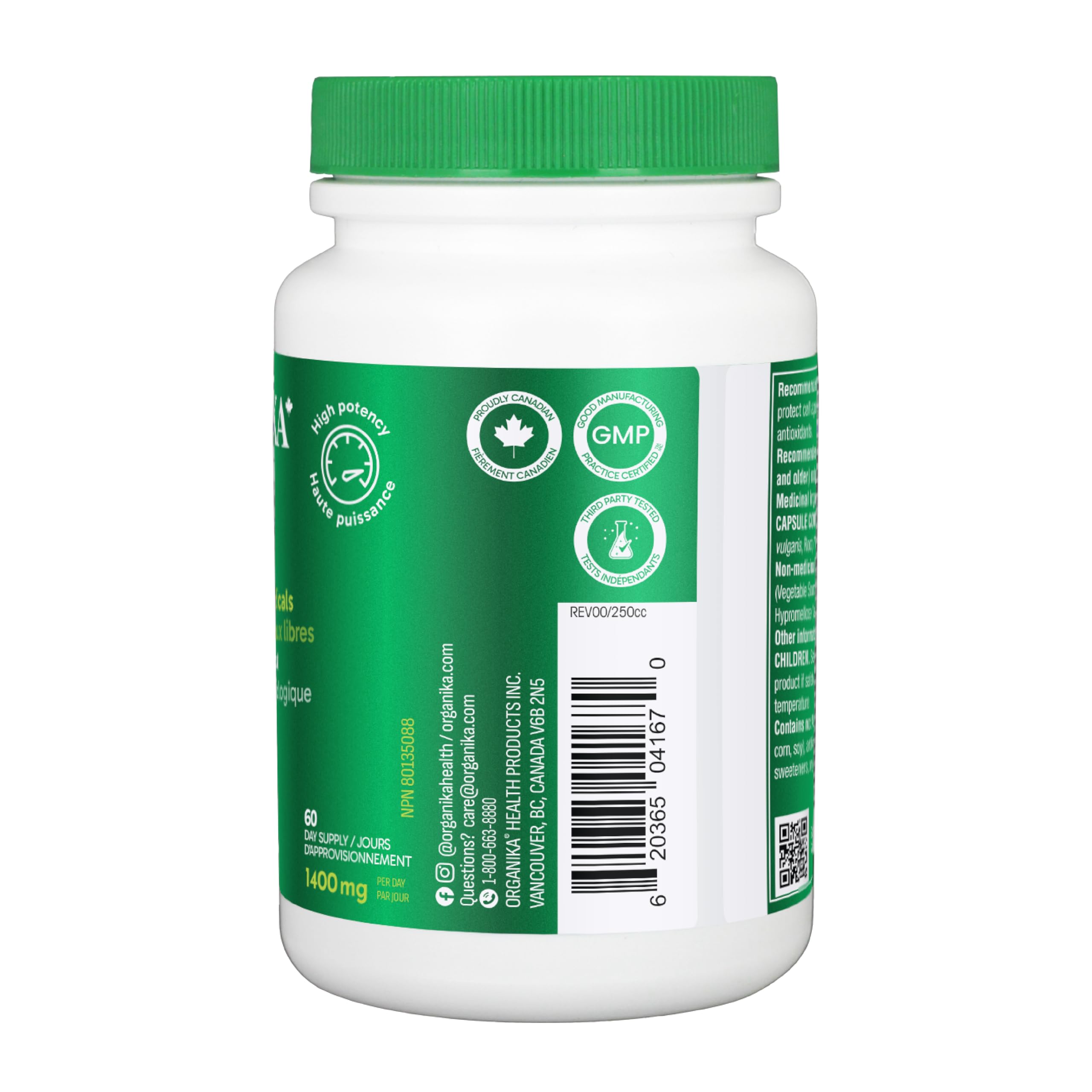 Organika Beetroot Organic- 1400mg High Potency Antioxidant, Blood-Pressure Support, Nitrous Oxide + Exercise Performance- 120vcaps 🍁 All In One Marketplace Canada