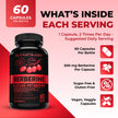 Nutratology® Berberine Supplement | Canadian-Made | Max Potency 500MG Per Capsule - Supports Glucose Metabolism & Healthy Blood Sugar Levels Through Efficient Metabolism Of Sugar & Fats - 60 Capsules 🍁 All In One Marketplace Canada