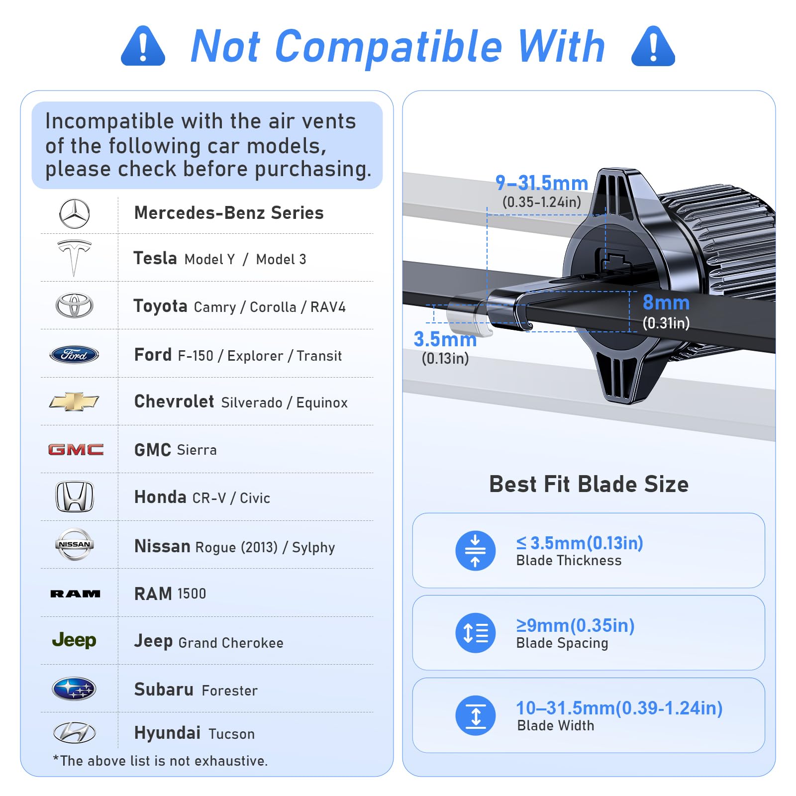 Blukar Phone Holder Car, Air Vent Car Phone Mount with Upgraded Ultra Stable Hook Clip, 360° Rotation, One Button Release Cellphone Holder for iPhone, Google, Galaxy and All Mobile Phones 🍁 All In One Marketplace Canada