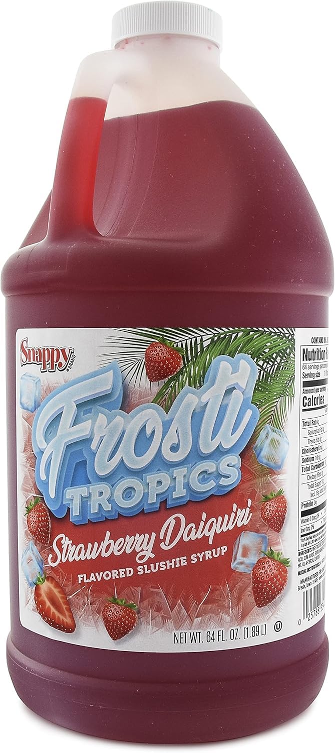 Snappy Frosti Tropics Strawberry Daiquiri Slushie Mix, Slushie Syrups for Machine, Granita Slushy Syrup, Drink Mixers for Cocktails, Slushy Drink Mixes for Alcohol, 1/2 Gallon 🍁 All In One Marketplace Canada