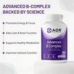 AOR Advanced B Complex Capsules, 180 Count 180-Day Supply - Full-Spectrum B Vitamin Blend with B1, B2, B3, B5, B6, B12, Inositol, Folic Acid & Biotin - Vegan, Non-GMO & Gluten-Free - Promotes Energy 🍁 All In One Marketplace Canada