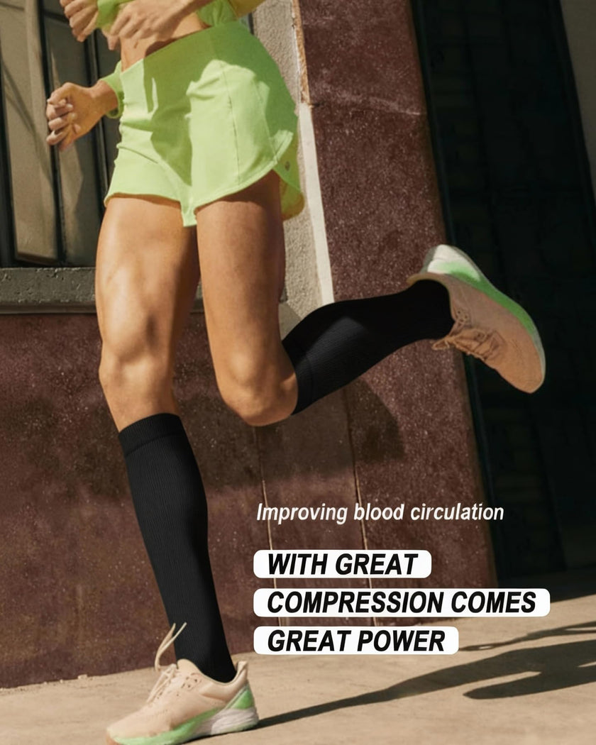 CTHH 4 Pairs Graduated Copper Compression Socks for Women & Men Circulation 15-20 mmHg - Best Support for Nurses, Running 🍁 All In One Marketplace Canada