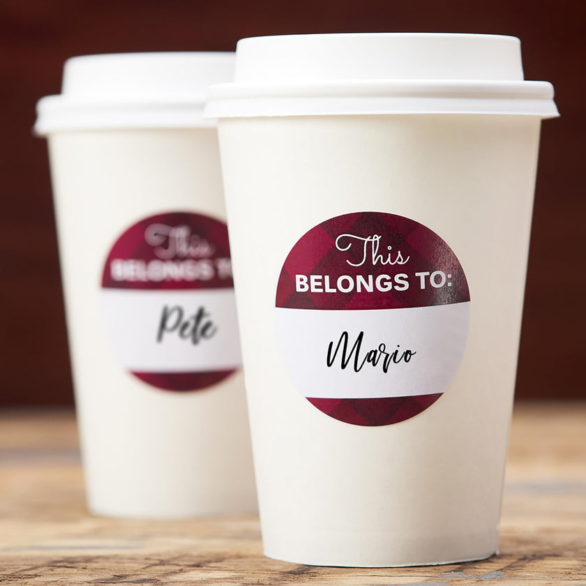 Avery Matte White Round Labels, 2
