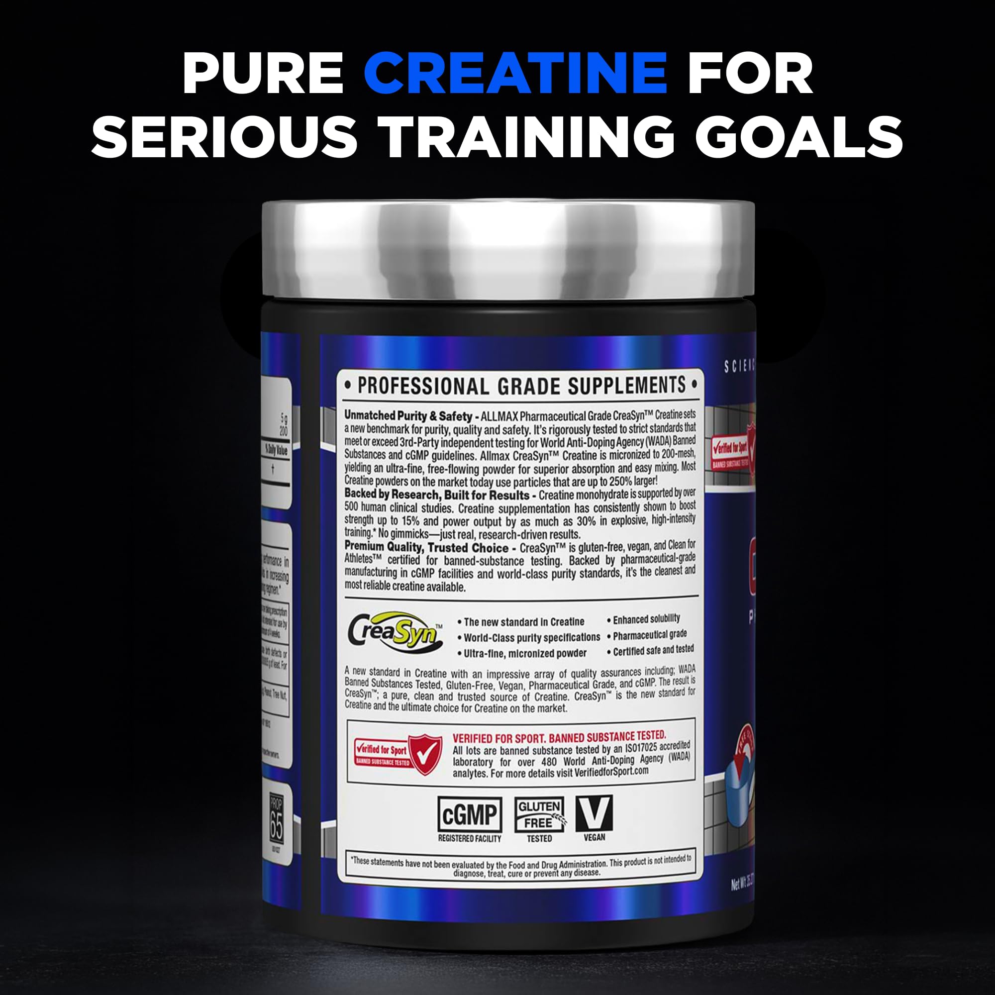 Allmax Creatine Monohydrate - Aid Muscle Growth & Strength Gains, No Artificial Ingredients - 1000g - 5g per Serving - 200 Servings 🍁 All In One Marketplace Canada