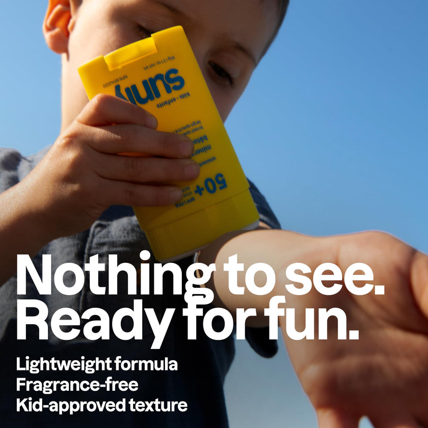ATTITUDE Kids Mineral Sunscreen Stick SPF 50, Broad Spectrum Zinc Oxide, EWG Verified, Non-Nano, Mess-Free Stick for Face & Body, Lightweight Non-Greasy, Vegan, Unscented, 60 grams 🍁 All In One Marketplace Canada