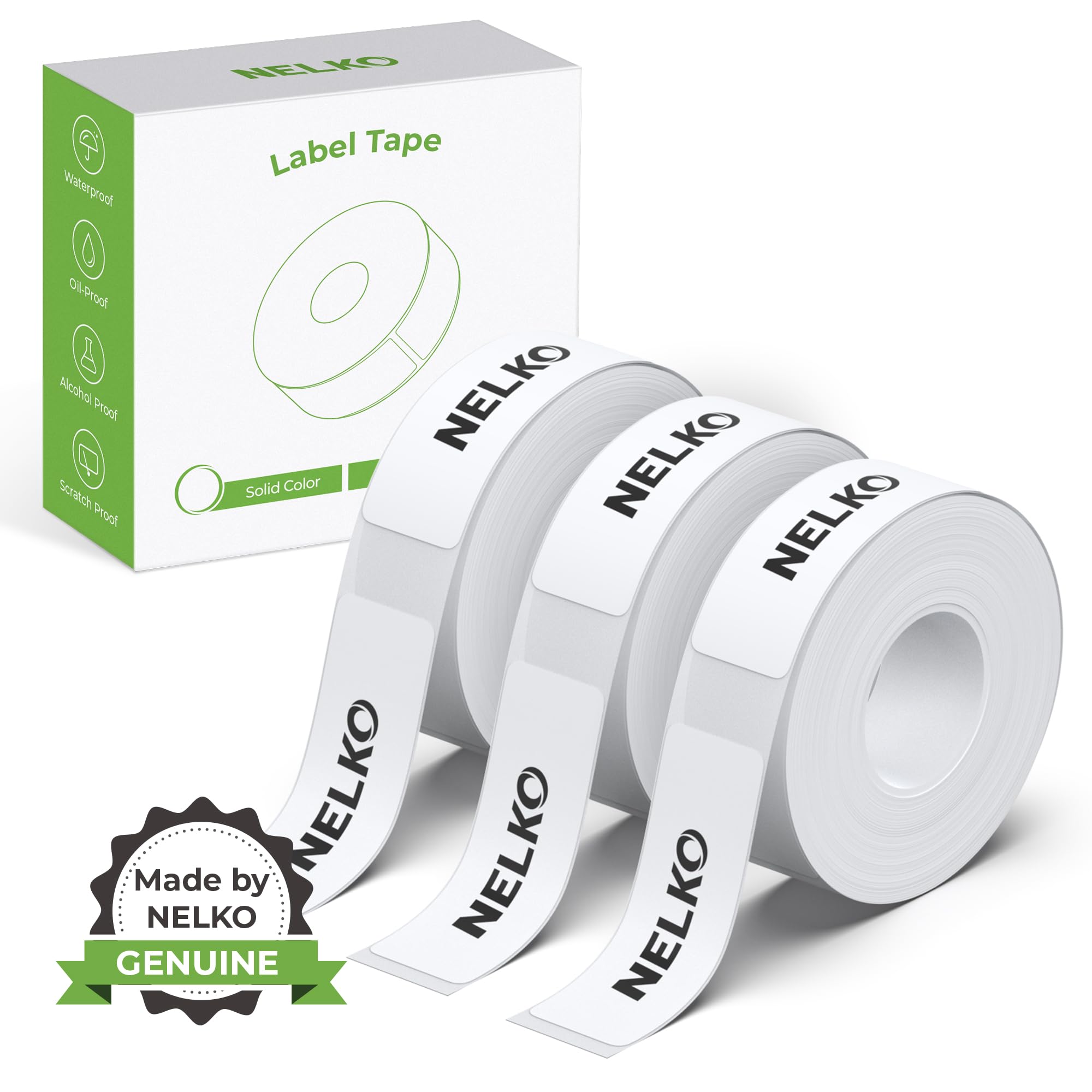 NELKO Genuine P21 Label Tape 14 x 40 mm Label Printing Paper Adhesive Tape Standard Laminated Replacement Multifunctional 180/Roll 3 Rolls 🍁 All In One Marketplace Canada