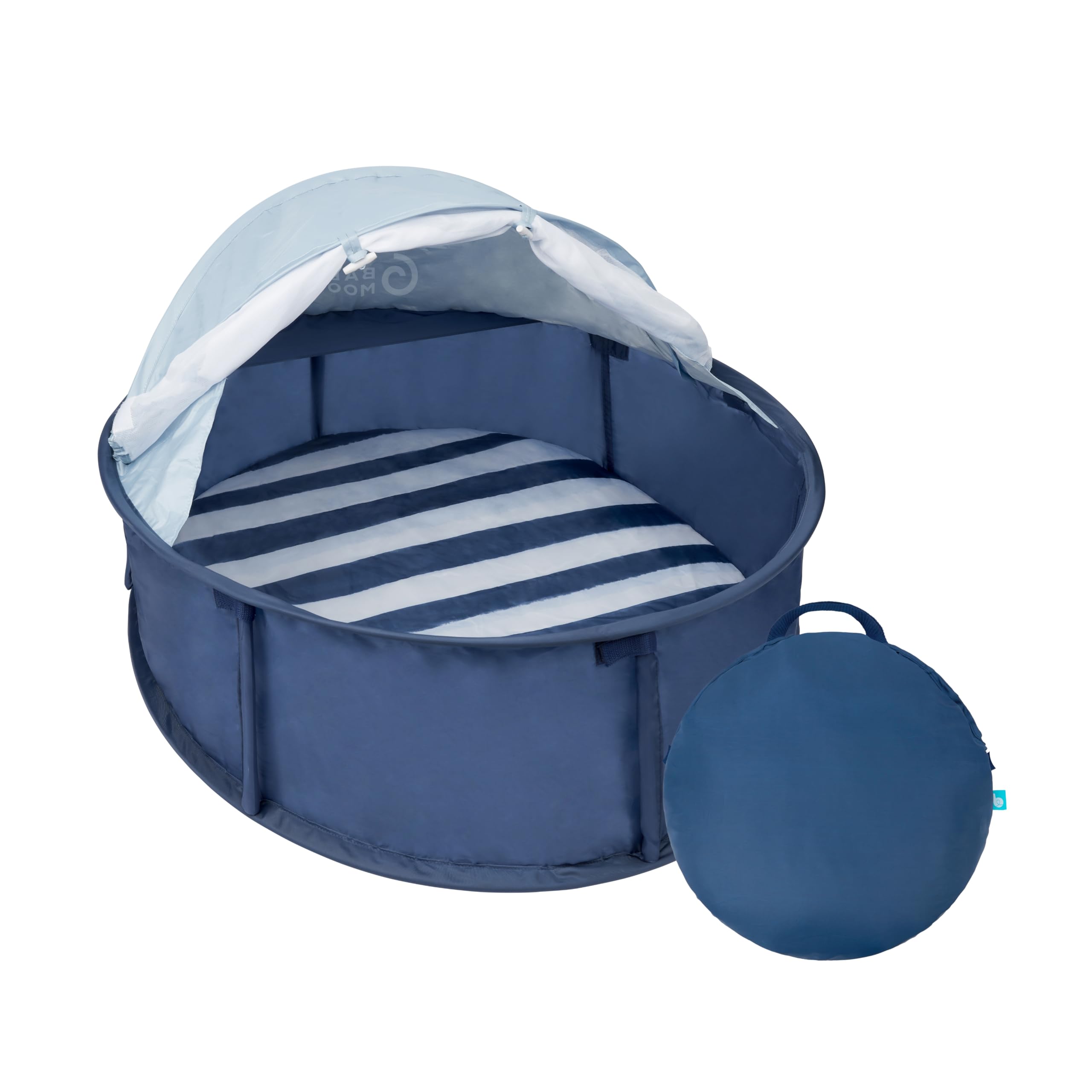 Babymoov Babyni Anti-UV Infant Pop-Up Tent, Portable Baby Beach Shelter with UPF 50+ Sun Protection, Ventilated Outdoor Canopy, Floor Mat, Sensory Details & Travel Bag, Marine 🍁 All In One Marketplace Canada
