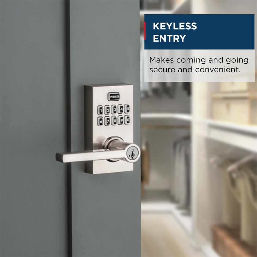 Weiser Smartcode 10 Satin Nickel Keyless Entry Door Lock with Handle/Deadbolt Lock, Keypad Door Lock with Auto Lock, Up to 30 User Codes, Electronic Door Handles/Door Locks for Entry Door & Garage 🍁 All In One Marketplace Canada