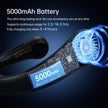 JISULIFE Portable Neck Fan Upgraded, Neckbrace Personal Hands Free, 5 Speed Gears Adjustment, 5000 mAh Wearable Bladeless Quiet Rechargeable for Outdoor Indoor, Gifts for Women Men- Black 🍁 All In One Marketplace Canada