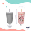 Zak Designs Disney Minnie Kelso 15oz Leak-Proof Toddler Straw Cups, 2-Pack 🍁 All In One Marketplace Canada