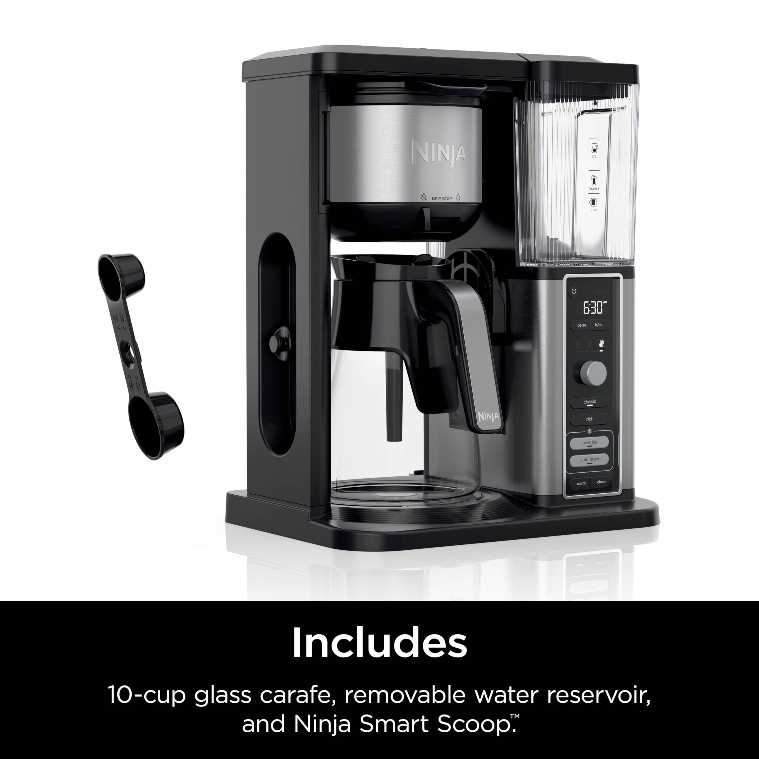 Ninja® Hot & Iced Coffee Maker with Rapid Cold Brew, Single Serve to 10-Cup Drip Brewer, Glass Carafe, No Pods Required, Classic/Rich/Over Ice Brew, Keep Warm & 24-Hour Delay Brew, CM360C 🍁 All In One Marketplace Canada