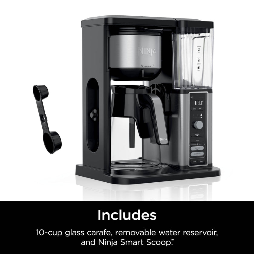 Ninja® Hot & Iced Coffee Maker with Rapid Cold Brew, Single Serve to 10-Cup Drip Brewer, Glass Carafe, No Pods Required, Classic/Rich/Over Ice Brew, Keep Warm & 24-Hour Delay Brew, CM360C 🍁 All In One Marketplace Canada