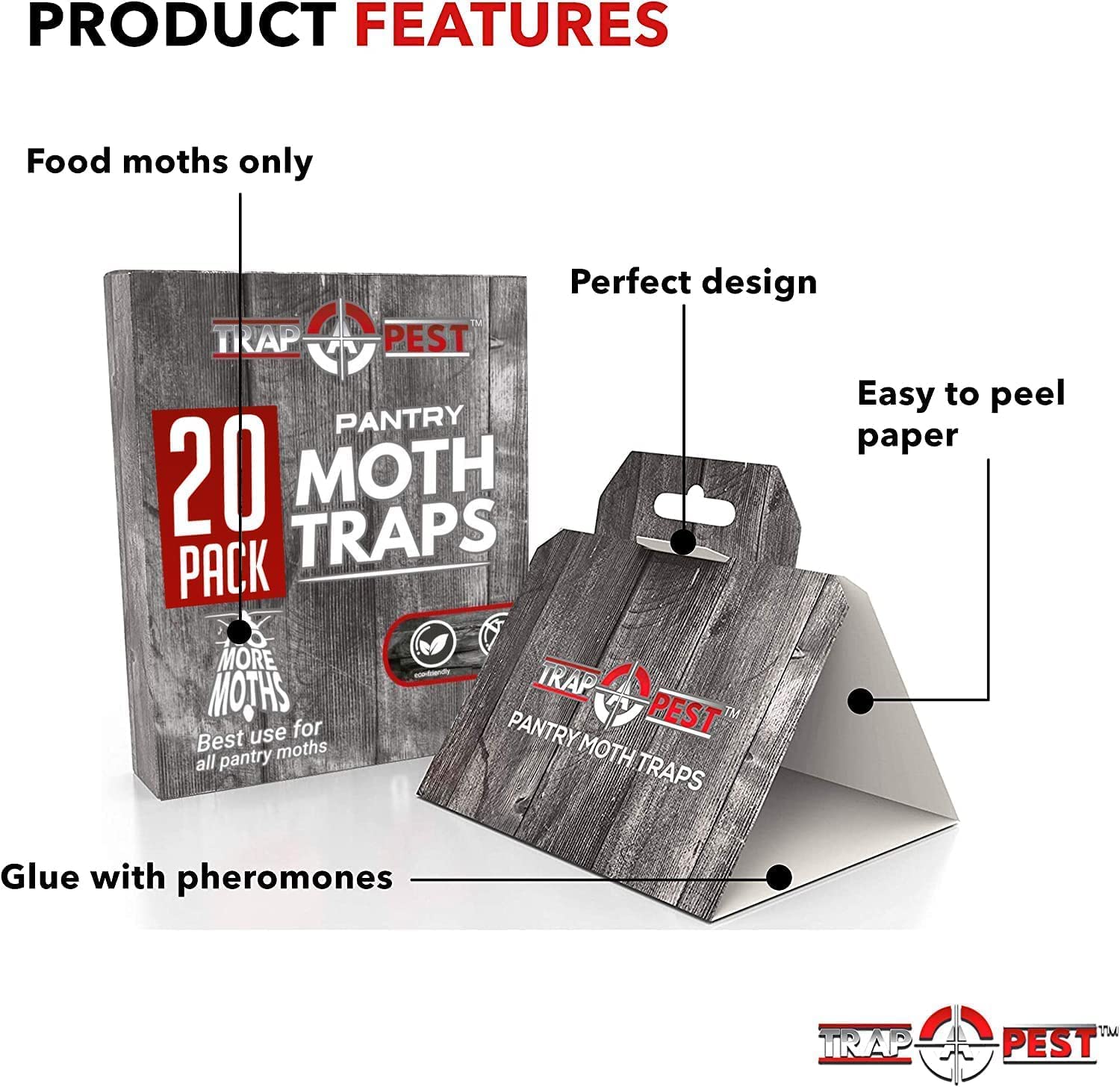 20 Pack Pantry Moth Traps - Safe and Effective for Food and Cupboard - Glue Traps with Pheromones for Pantry Moths - Trap a Pest 🍁 All In One Marketplace Canada