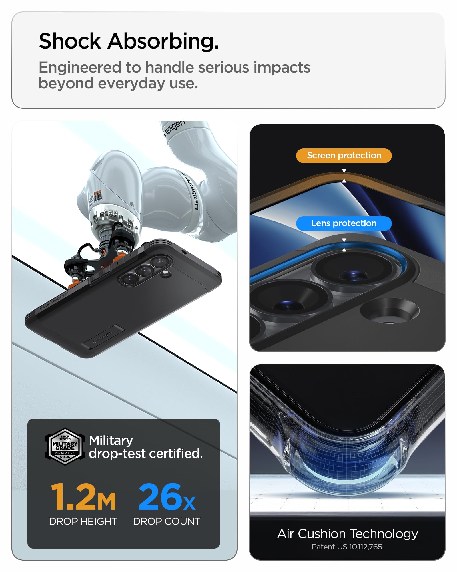 Spigen Case for Galaxy S26 Case, Full Camera Protection, Built-in Magnetic Ring, Drop Protection, Tough Armor MagFit Designed for Samsung Galaxy S26 - Black 🍁 All In One Marketplace Canada