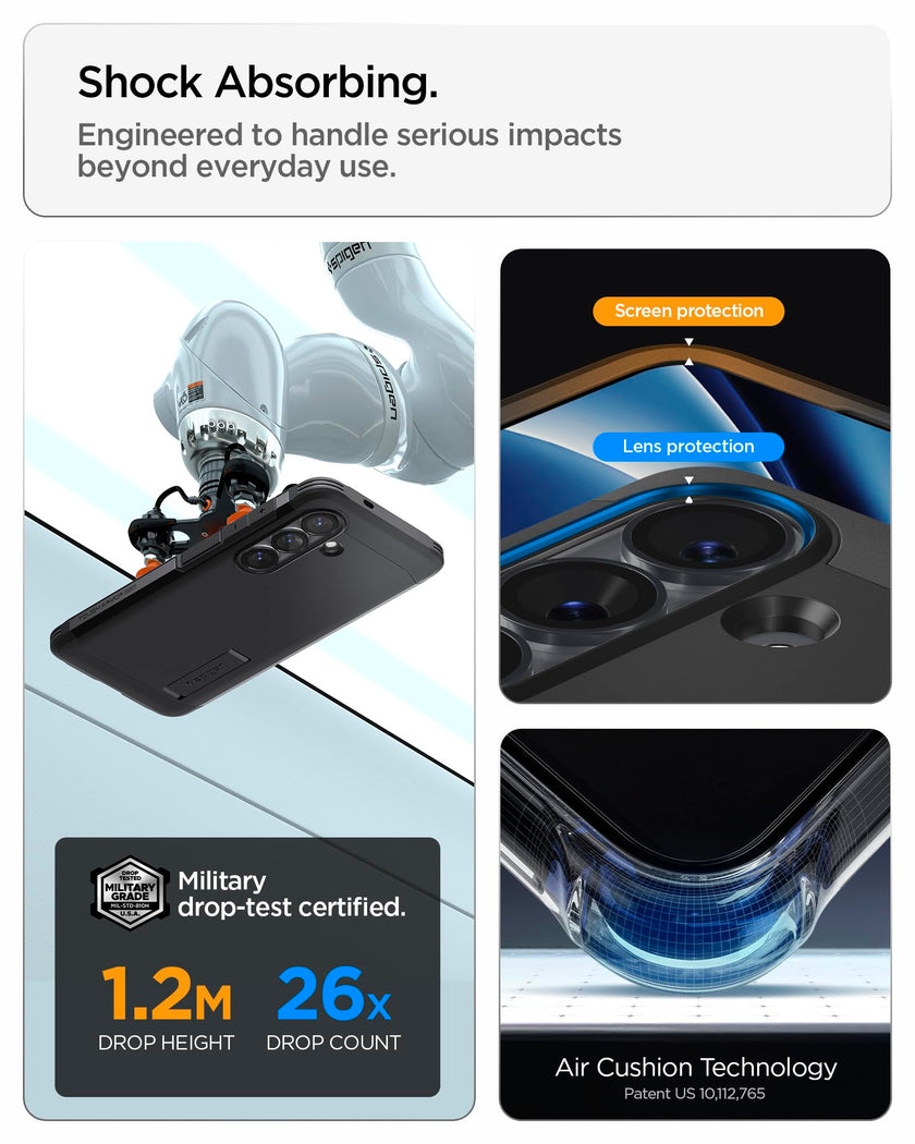 Spigen Case for Galaxy S26 Case, Full Camera Protection, Built-in Magnetic Ring, Drop Protection, Tough Armor MagFit Designed for Samsung Galaxy S26 - Black 🍁 All In One Marketplace Canada