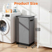 SOLEDI 100L Laundry Basket with Lid Large Laundry Hamper, Clothes Hamper with Laundry Bag Easy to Carry, Collapsible Storage Bins for Bedroom, Bathroom, Dorm, Apartment, College, Wardrobe, Grey 🍁 All In One Marketplace Canada