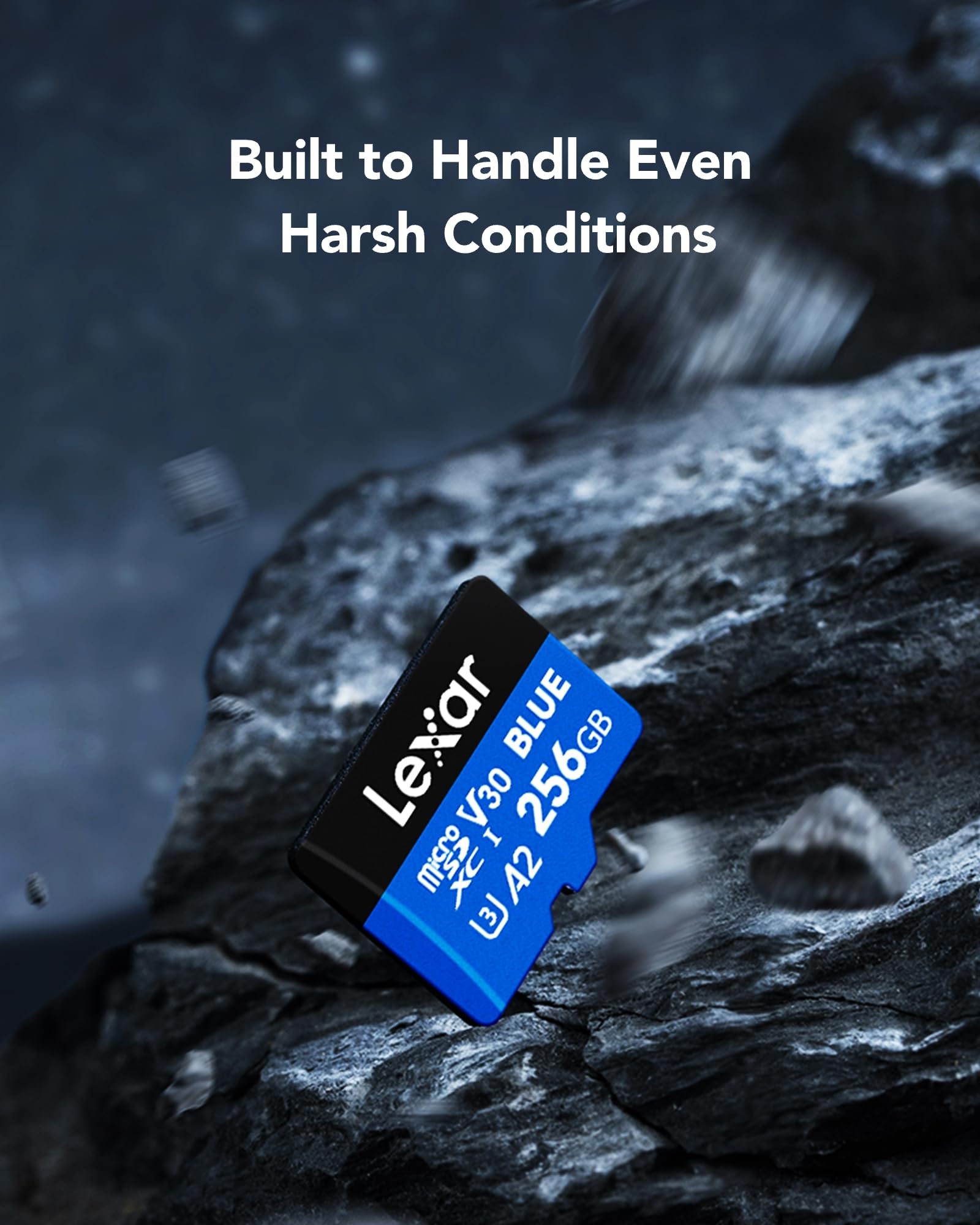 Lexar 256GB Blue Micro SD Card Up to 160MB/s, microSDXC UHS-I Memory Card with SD Adapter, C10, U3, A2, V30, Full HD, 4K UHD, High Speed TF Card 🍁 All In One Marketplace Canada