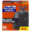 Hefty™ Garbage Bags, Value Pack Large 90 Litres Black, Drawstring, 80 Bags, Fits simplehuman code X 🍁 All In One Marketplace Canada