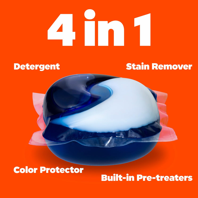 Tide PODS Laundry Detergent soap with a touch of Downy 4-in-1 Detergent, Stain Remover, Freshness, Softness, Fabric Protecter, HE compatible, 57 Count 🍁 All In One Marketplace Canada