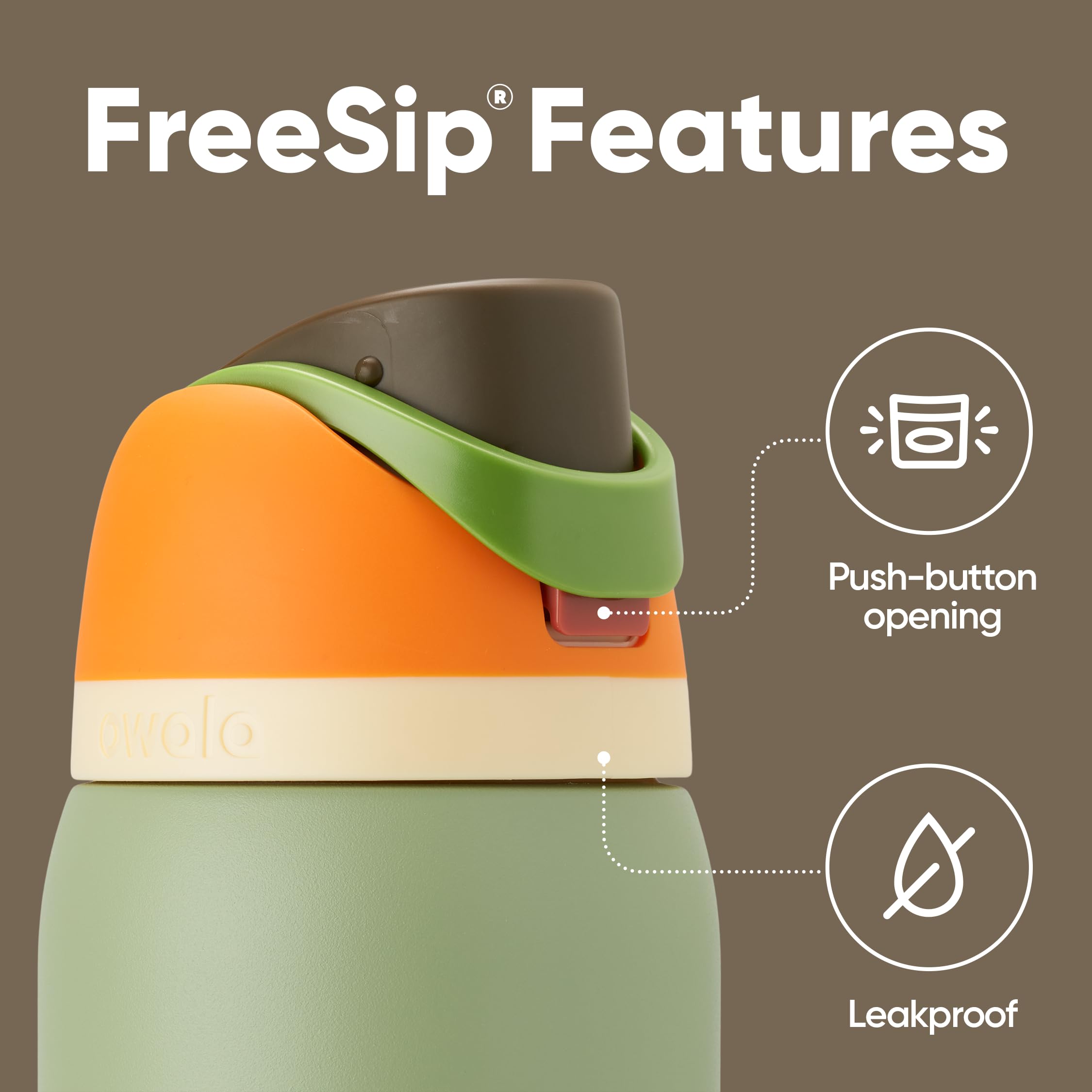 Owala FreeSip Insulated Stainless Steel Water Bottle with Straw, BPA-Free Sports Water Bottle, Great for Travel, 32 Oz, Camo Cool 🍁 All In One Marketplace Canada
