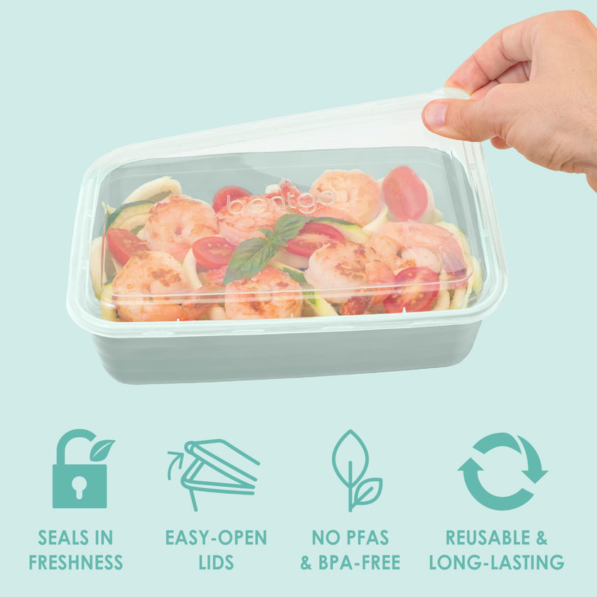 Bentgo Prep 1-Compartment Meal-Prep Containers with Custom-Fit Lids - Microwaveable, Durable, Reusable, BPA-Free, Freezer and Dishwasher Safe Food Storage Containers - 10 Trays & 10 Lids (Mint) 🍁 All In One Marketplace Canada