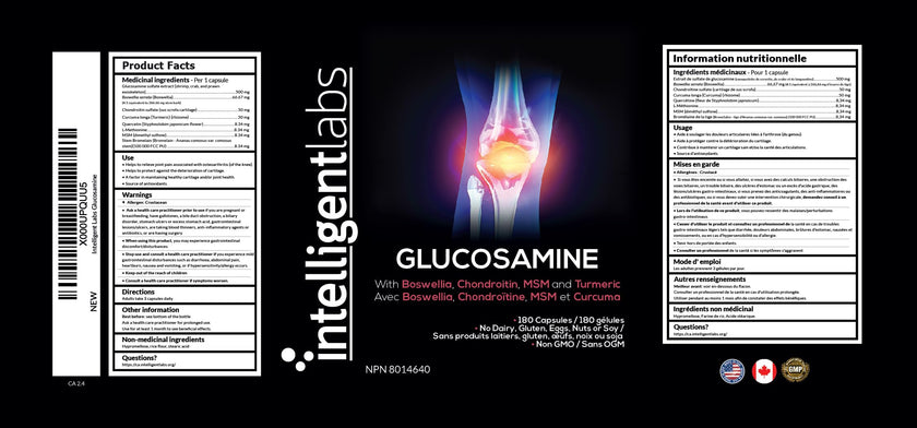 Triple Strength Glucosamine Sulfate Complex 1500mg, With Boswellia, Chondroitin, MSM and Turmeric 🍁 All In One Marketplace Canada