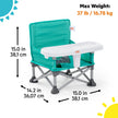 Bright Starts Pop 'N Sit Portable Booster, Indoor/Outdoor Use, Floor Seat with Feeding Tray, Teal, 6 Mos - 3 Yrs 🍁 All In One Marketplace Canada