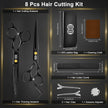 CIICII Hair Cutting Scissors Shears Kit, Professional Barber Haircut Scissors Set (6.7 Inch Hair Beard Hairdressing Trimming Haircutting Thinning Shears) for Men Women Hairdresser Home Salon (Black) 🍁 All In One Marketplace Canada
