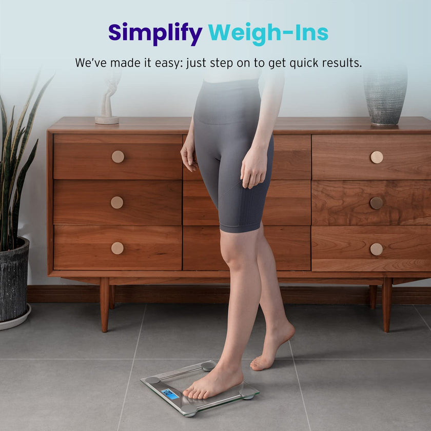 Etekcity Digital Body Weight Bathroom Scale, Large Blue LCD Backlight Display, High Precision Measurements,6mm Tempered Glass, 400 Pounds 🍁 All In One Marketplace Canada
