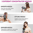 Slopehill Professional Ionic Hair Dryer, Powerful 1800W Fast Drying Low Noise Blow Dryer with 2 Concentrator Nozzle 1 Diffuser Attachments for Home Salon Travel (Grey) 🍁 All In One Marketplace Canada