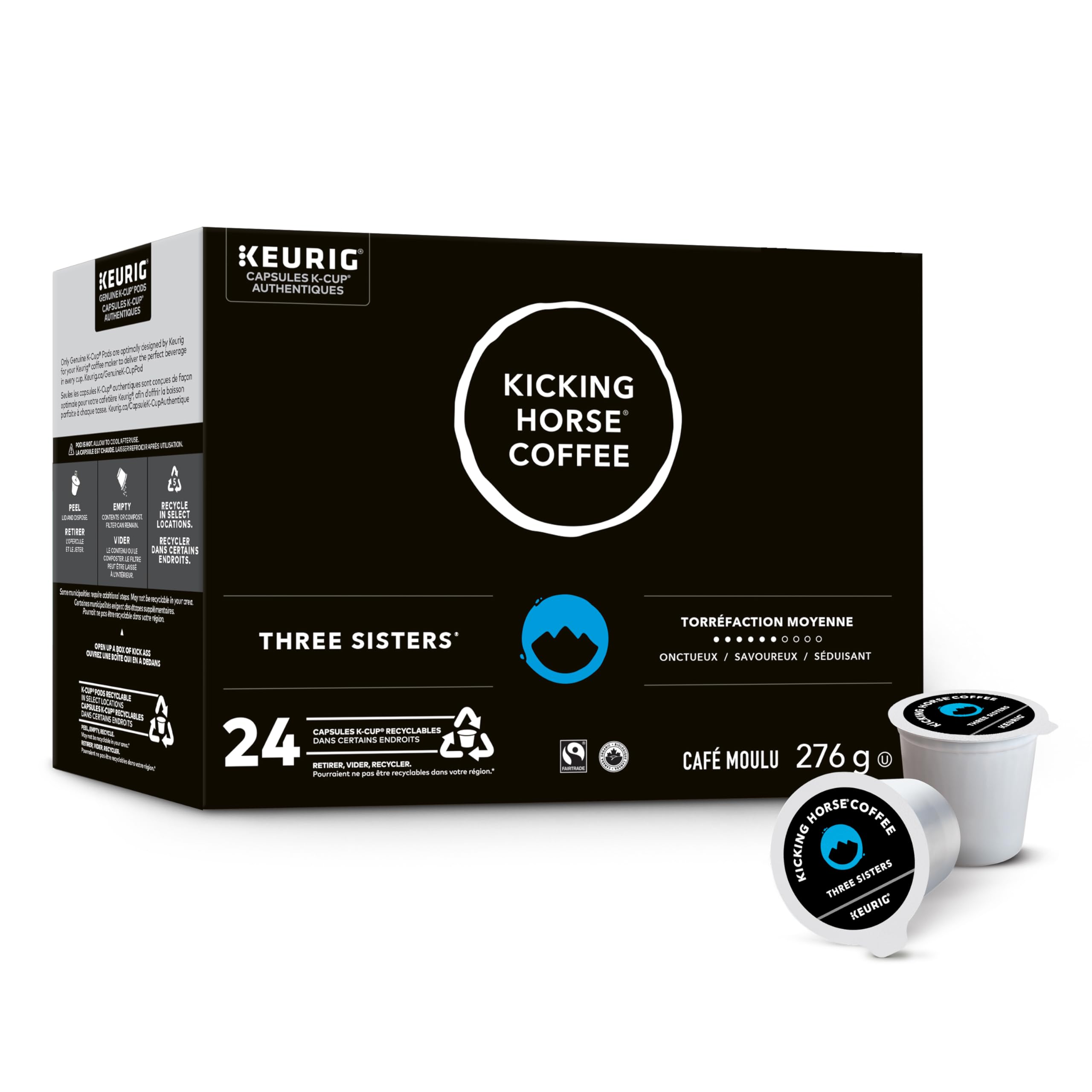 Kicking Horse Three Sisters, Medium Roast, K-Cup Coffee Pods, 24 Count 🍁 All In One Marketplace Canada