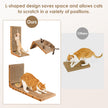 EHEYCIGA Cardboard Cat Scratcher for Indoor Cats, 68 CM L Shaped Vertical Cat Scratching Pad with Ball Cat Toy, Large Cat Scratcher Board 🍁 All In One Marketplace Canada