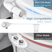 BIGCOW Bidet Attachment for Toilet, Ultra-Slim Dual Nozzle (Frontal & Rear Wash) Hygienic Toilet Bidet, Fresh Cold Water Pressure Adjustable Bidet Attachment with Stainless Steel Inlet 🍁 All In One Marketplace Canada