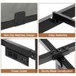 LOAKEKEL Queen Bed Frame, with USB Charging Station, Floating Bed Frame Queen Size with Smart LED Lights, Metal Platform Bed, Heavy Duty Steel Slat, No Box Spring Needed, Easy Assembly, HBF150BK 🍁 All In One Marketplace Canada