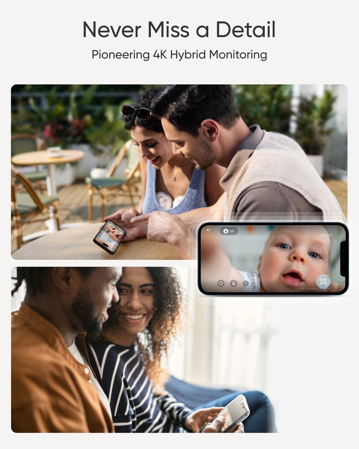 eufy Baby Monitor E21 with 4K Camera, Hybrid Wi-Fi and No Wi-Fi Connection, App and Monitor Control, Ultra-Clear Night View, Pan-Tilt, 8× Zoom, Portable Camera with Built-In Battery, ANR, Smart Alerts 🍁 All In One Marketplace Canada
