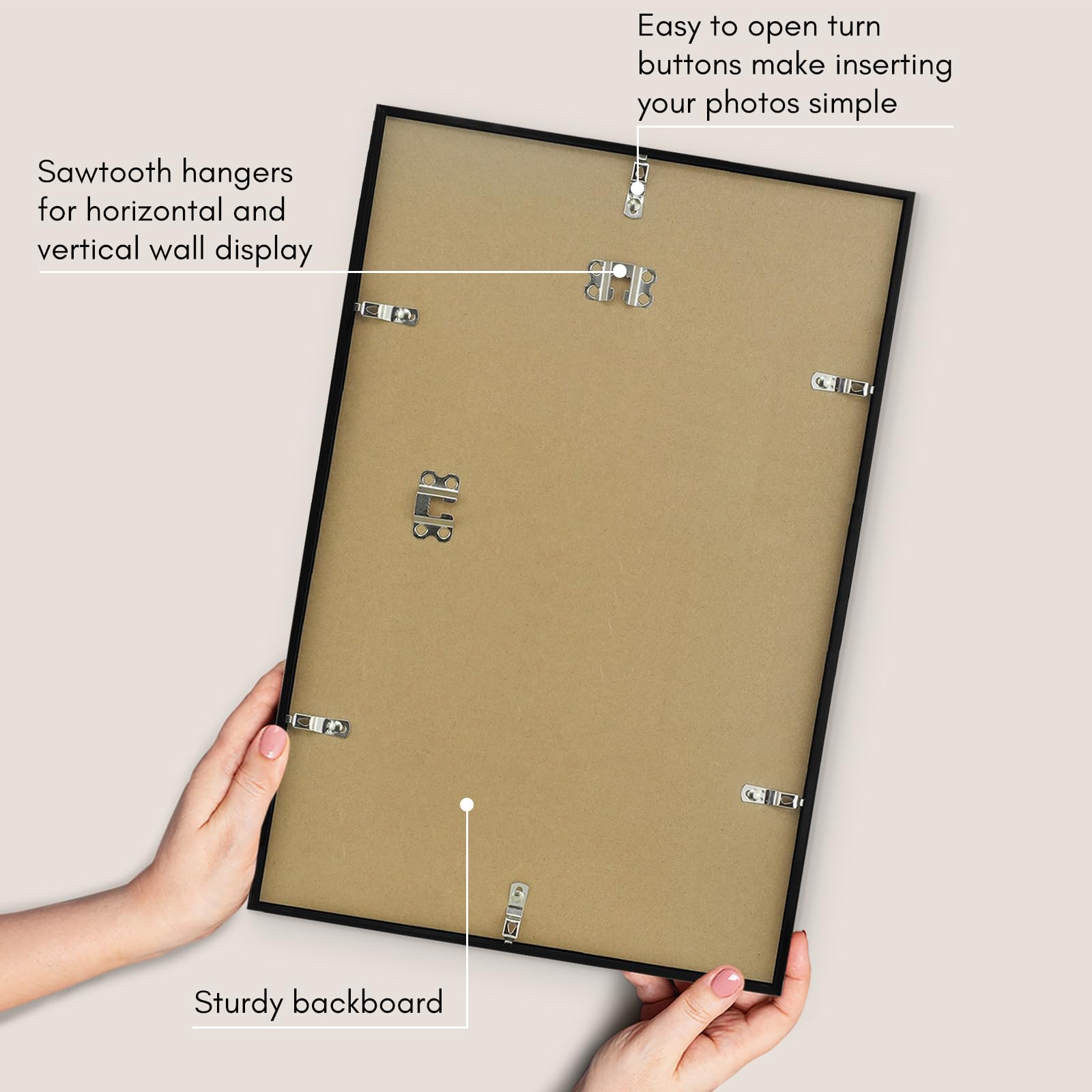 Americanflat 12x18 Poster Frame with Polished Plexiglass - Streamline Collection - Thin Border Picture Frame for Wall Display - Hanging Hardware Included - Black 🍁 All In One Marketplace Canada