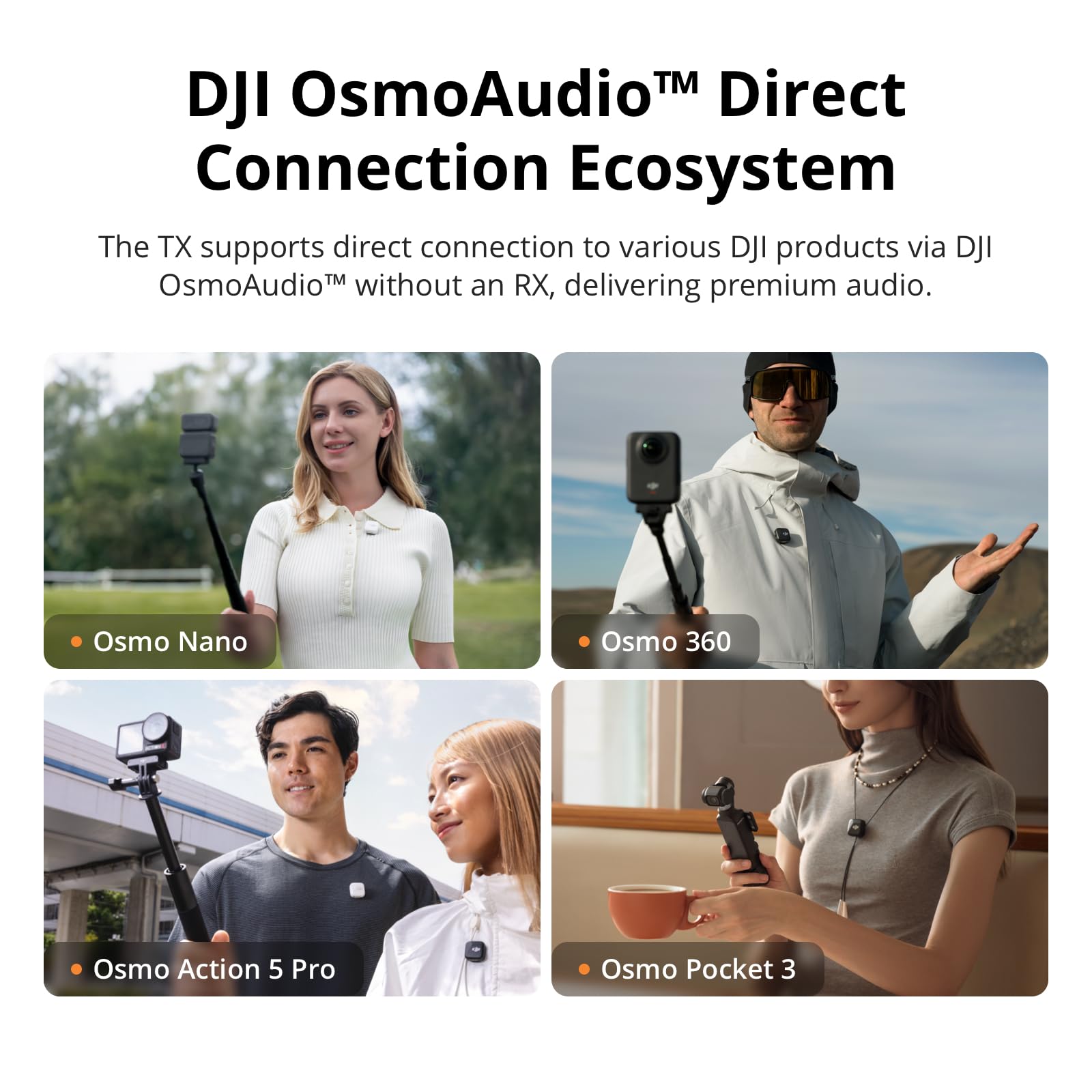 DJI Mic Mini Transmitter (Arctic White), Ultralight, Wireless Lavalier Microphone for DJI Osmo Mobile 7P/Osmo Pocket 3, Noise Cancelling, Wireless Microphone for Camera/iPhone/Android, Vlog, Streaming 🍁 All In One Marketplace Canada
