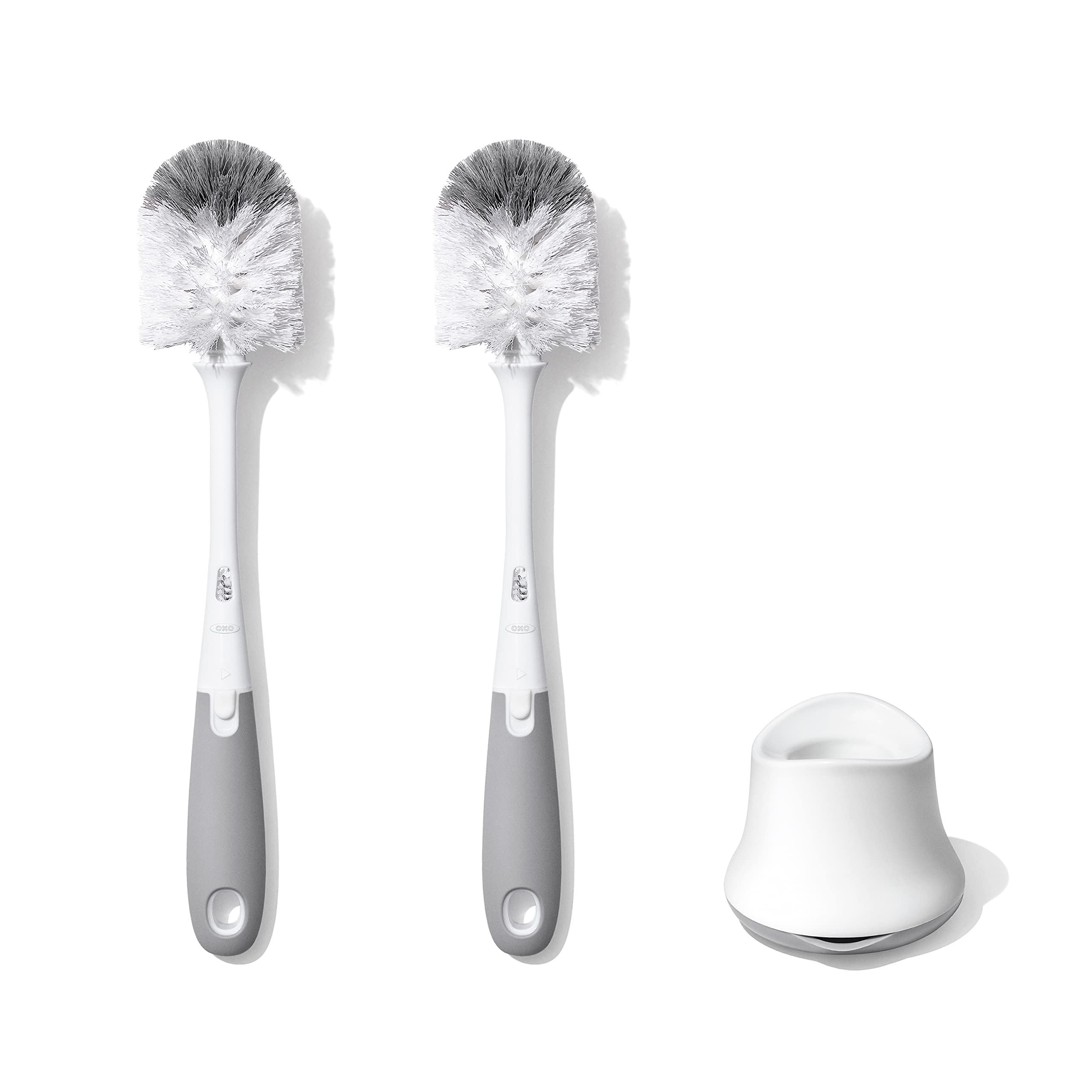 OXO Tot Bottle Brush with Nipple Cleaner and Stand – Gray, 2-Pack 🍁 All In One Marketplace Canada