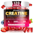 Creatine Monohydrate Gummies 5000mg for Men & Women, Gomitas de 5g Creatine Monohydrate,120 Pre Workout Gummies for Muscle Strength, Mixedberry (Pack of 1) 🍁 All In One Marketplace Canada