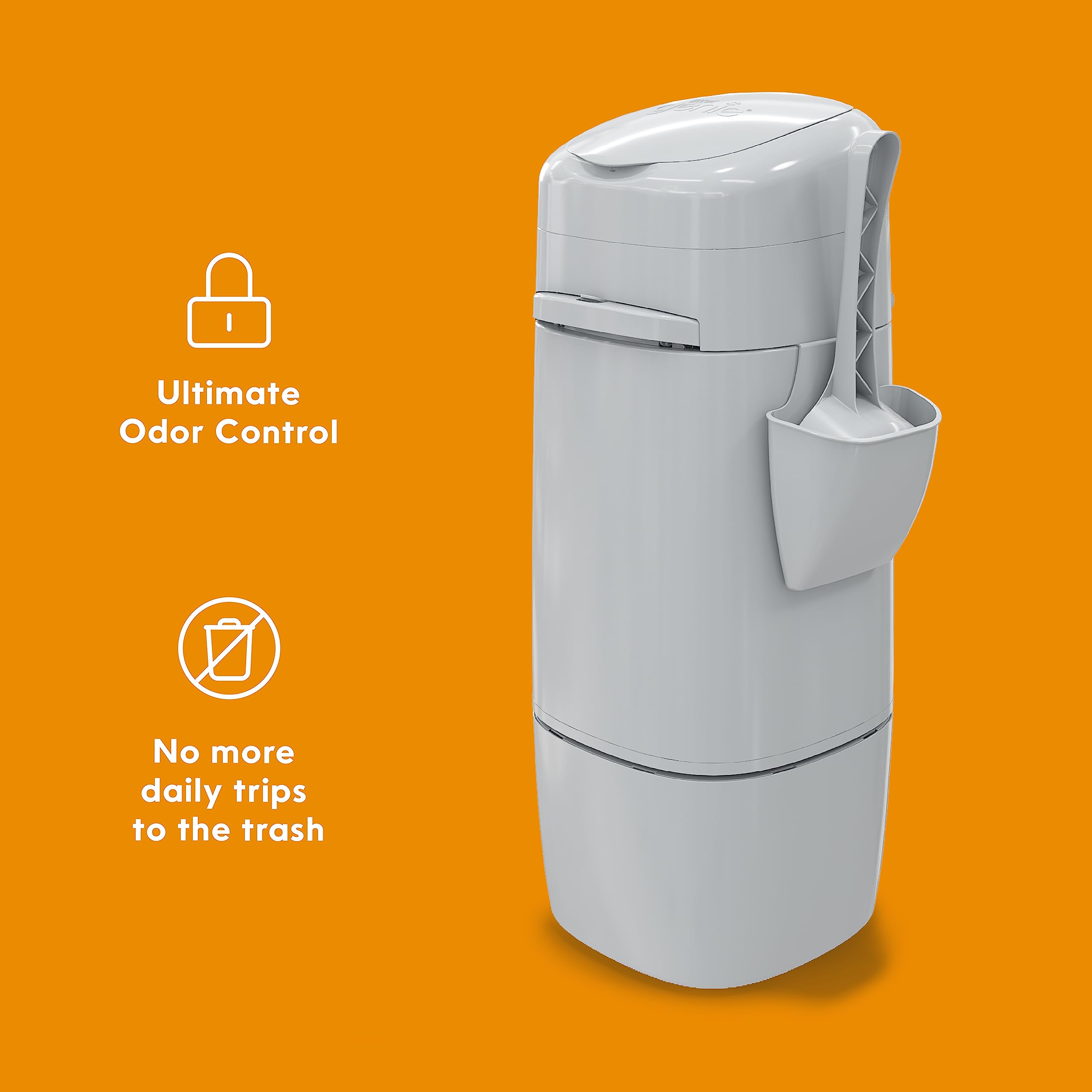 Litter Genie XL+ Pail – Ideal for Multi cat Homes - Includes one Jumbo 24ft cat Litter Bags Refill, Scoop, and Scoop Holder 🍁 All In One Marketplace Canada