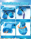 2 Pack Electric Water Gun for Kids Adults,Automatic Squirt Gun with LED Lights,High Capacity Leak-Proof Water Tank,Powerful Continuous Firing Water Blaster for Summer Outdoor Toys (Blue+Black) 🍁 All In One Marketplace Canada