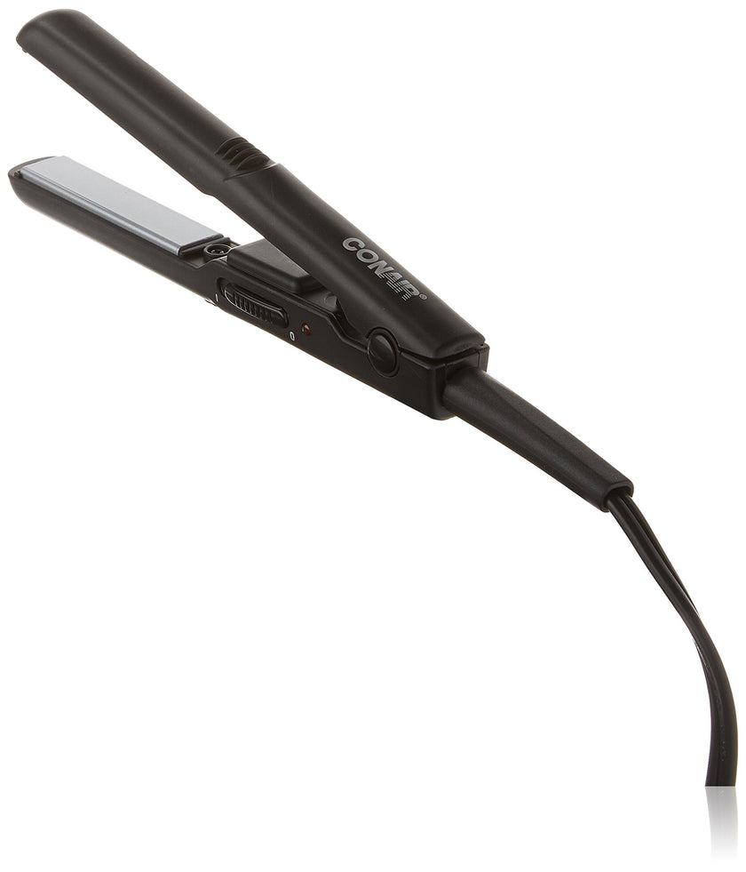Conair Mini Pro CS80XAC 1/2-Inch Hair Straightener, 56°F (180°C) High Heat, Dual Voltage, 13mm Flat Iron, Black, Travel flat iron 🍁 All In One Marketplace Canada