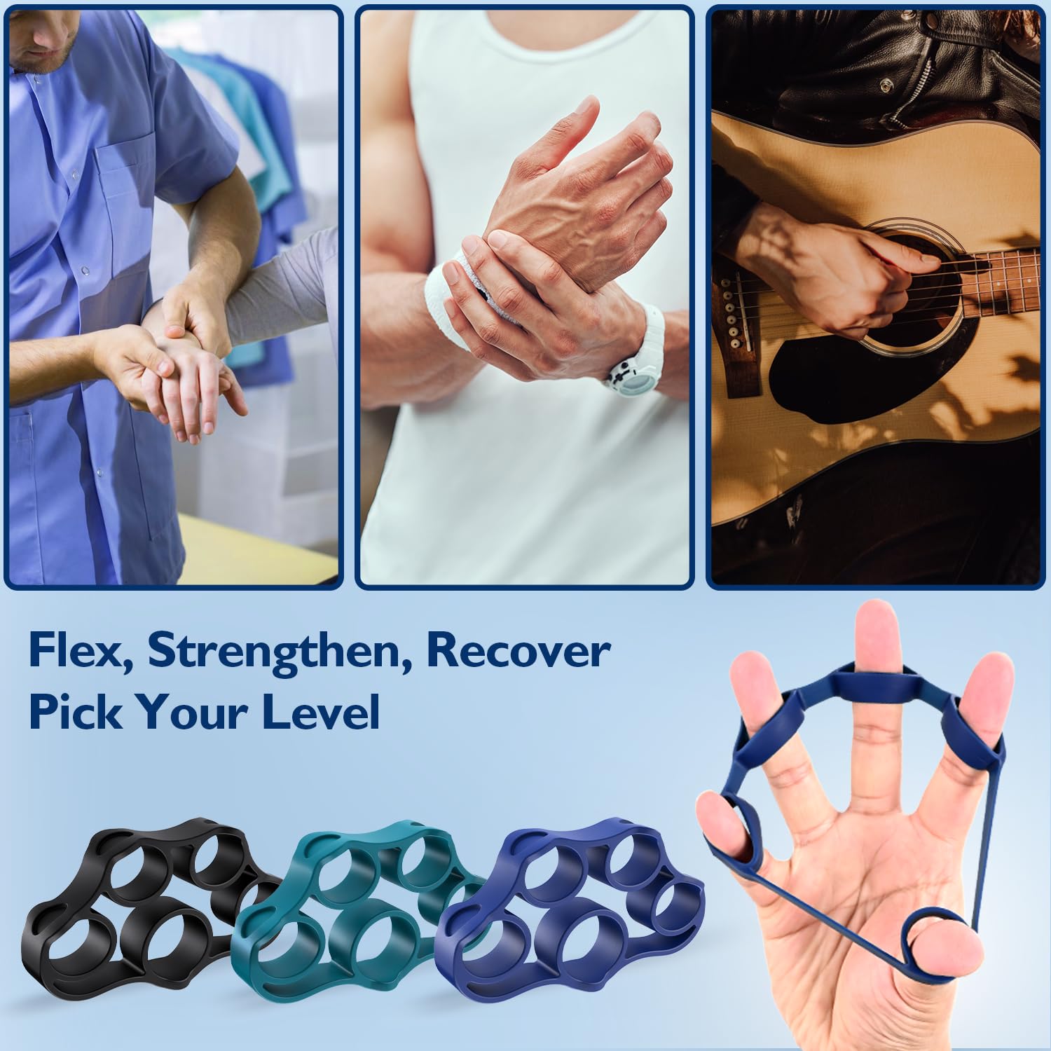 FitBeast Hand Grip Strengthener, Finger Exerciser, Forearm Strengthener Kit - 9 Pack, Targeted Hand & Forearm Strength, Relief & Recovery Kit 🍁 All In One Marketplace Canada