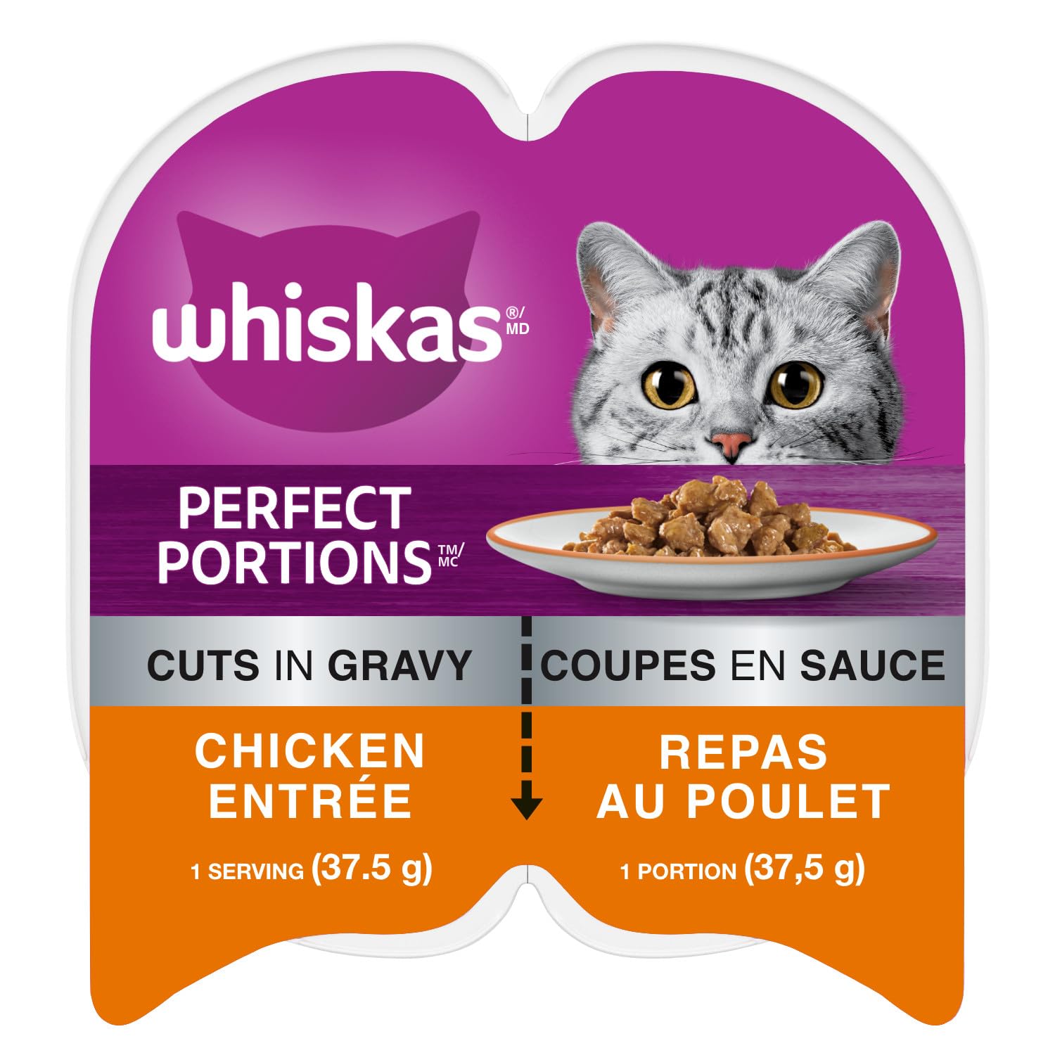 WHISKAS Perfect PORTIONS Kitten Wet Cat Food, Chicken Flavour, 75g 🍁 All In One Marketplace Canada
