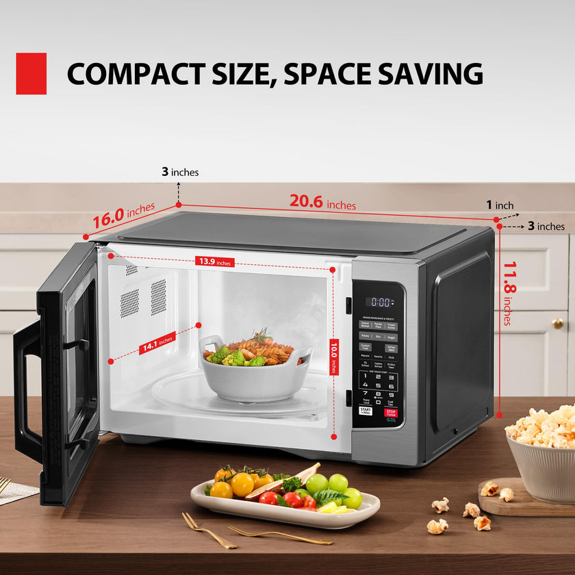 TOSHIBA ML-EM31P(SS)/CA Microwave Oven with Smart Sensor, Easy Clean Interior, ECO Mode, and Sound On/Off, 1.2 Cu. ft, Stainless Steel 🍁 All In One Marketplace Canada