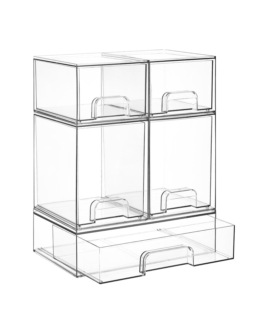 Vtopmart Stackable Storage Drawers Set of 5, 12