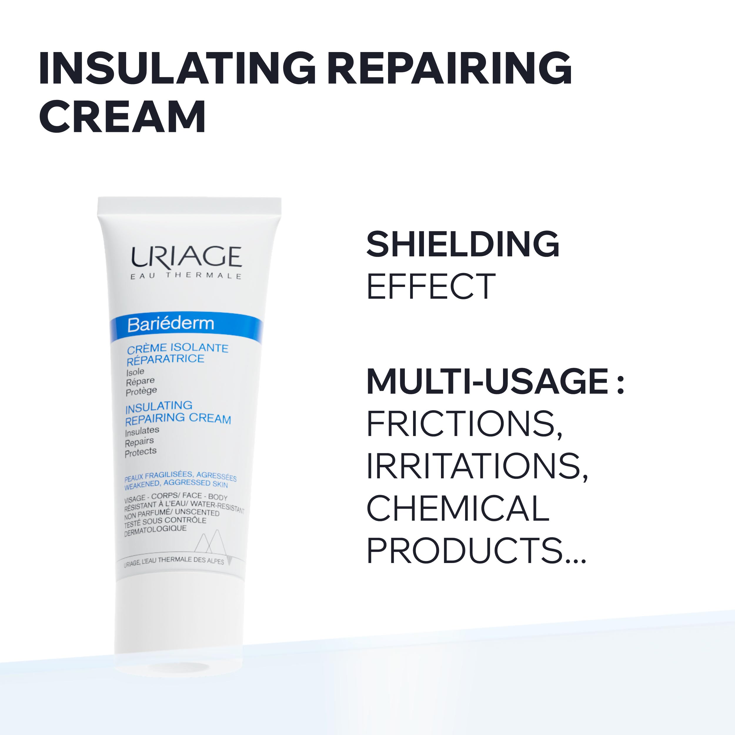 Uriage Bariéderm Insulating Repairing Cream - Anti-Friction Solution, Insulates & Deeply Repair - Protects from Irritation, Chafing & Rubbing - High Tolerance, Water-Resistant - Family Friendly - 75ml 🍁 All In One Marketplace Canada