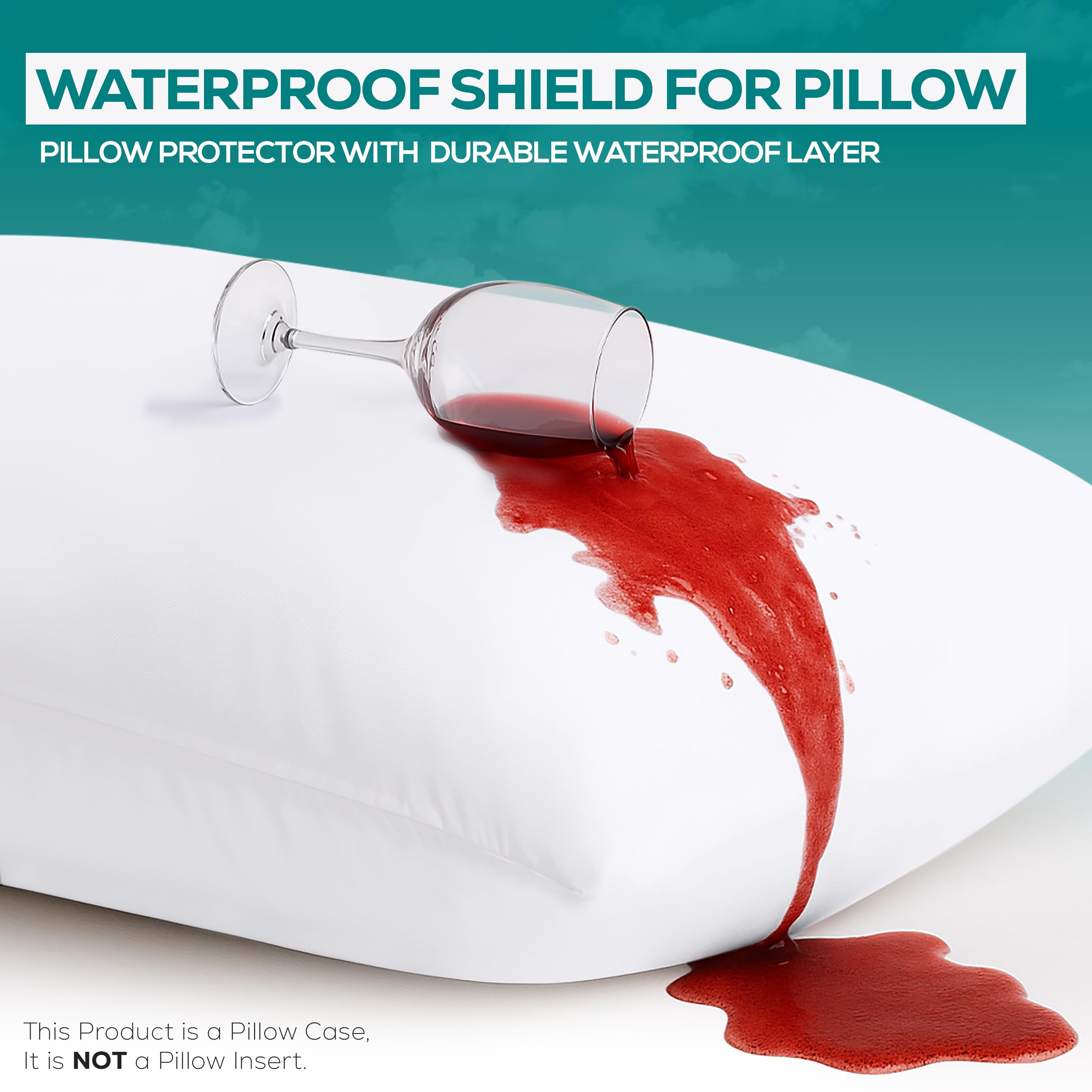 Utopia Bedding Set of 4 Waterproof Pillow Protectors with Zipper Standard Size (White), Ultra Soft Pillow Covers, Bed Bug and Dust Mite Proof Pillow Encasements, Moisture Wicking Pillow Cases 🍁 All In One Marketplace Canada