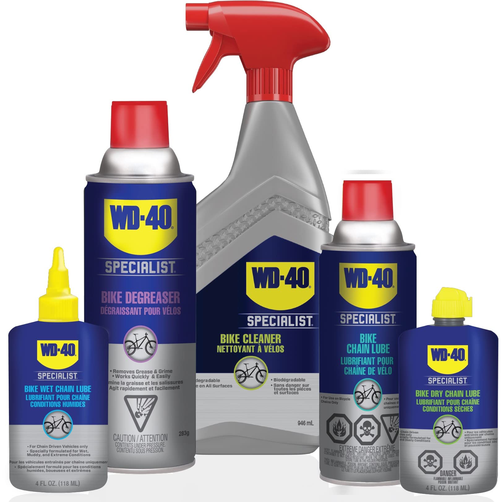 WD-40 Specialist Bike | Foaming Cleaner and Degreaser | Safe for all finishes, components; deeply penetrates to quickly remove stubborn grease and grime from bike chains, 283g | 3006 | Single Can 🍁 All In One Marketplace Canada